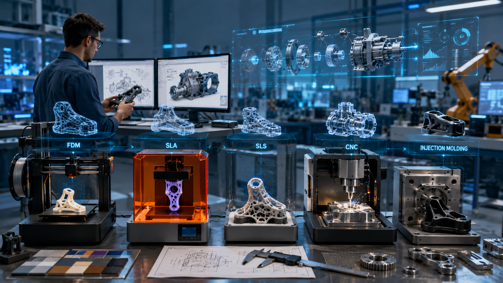 Learn rapid prototyping methods, costs, timelines, and how to choose the best process for faster product development